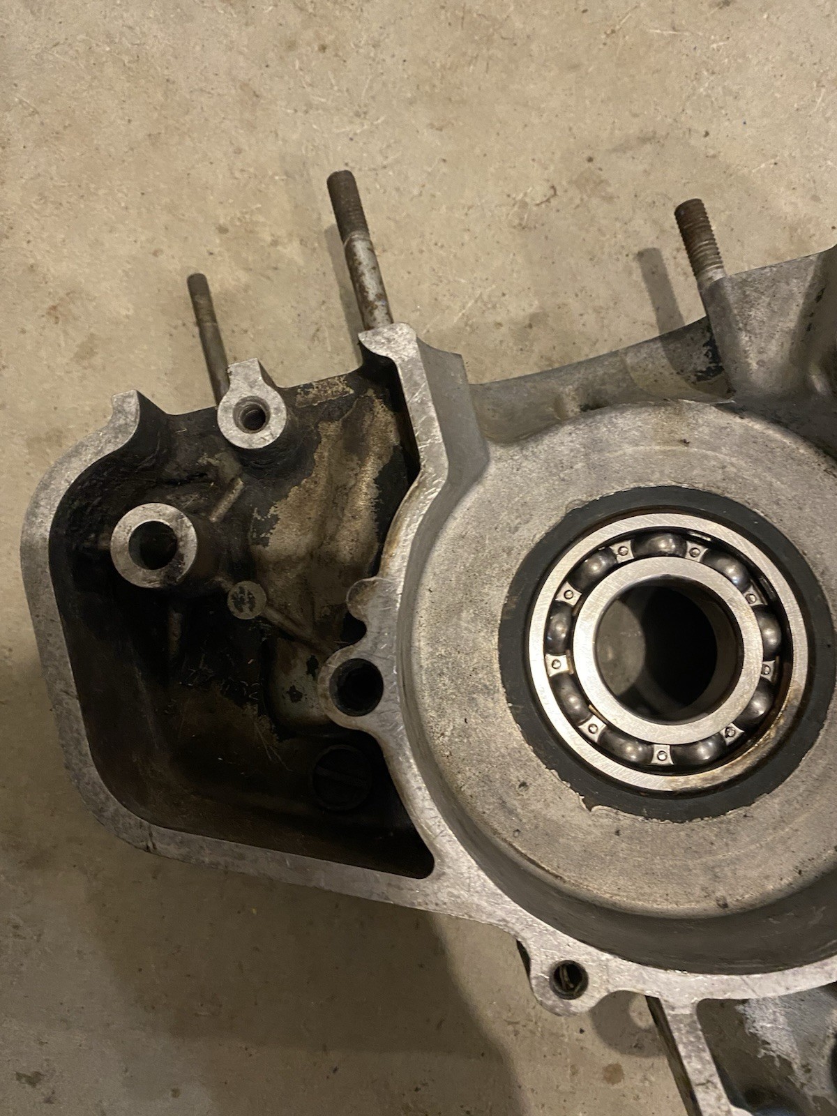 1987-1991 LT250R RIGHT SIDE CASE HALF, NO CRACKS