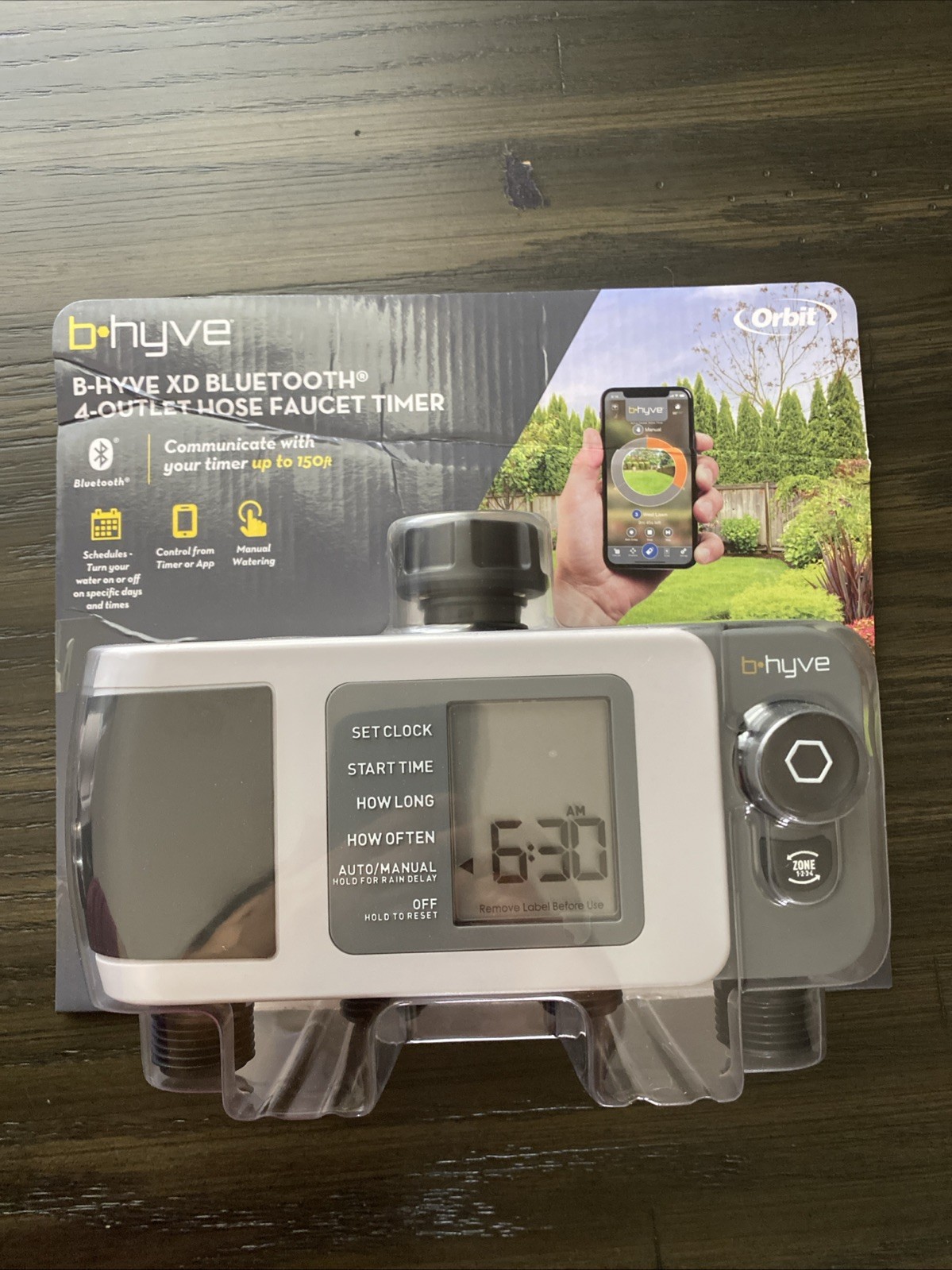 Orbit B-Hyve XD Bluetooth 4-Outlet Hose Faucet Timer, New