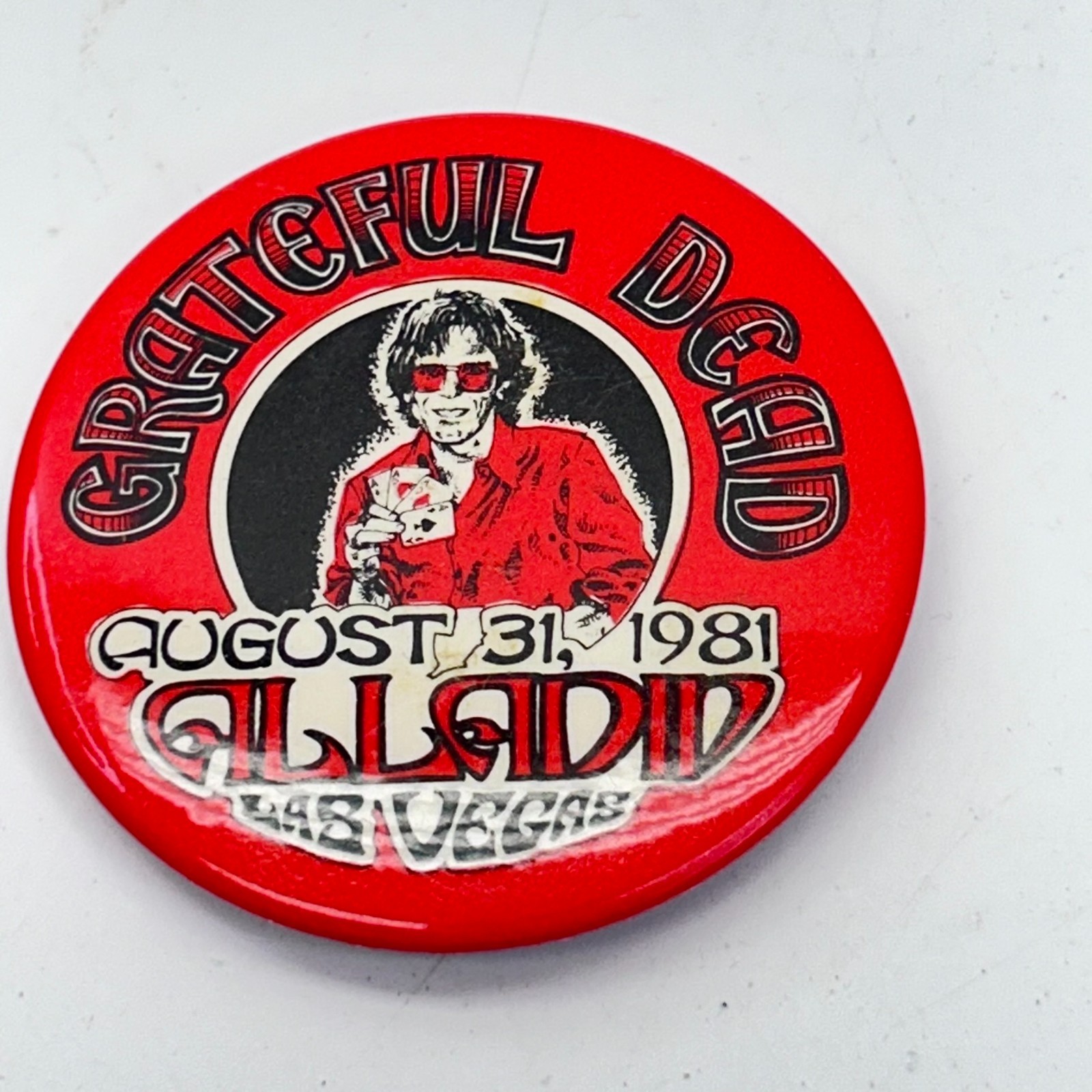 Vintage 1981 Grateful Dead Aladdin Las Vegas with Cards Alladid Misspell Falcon