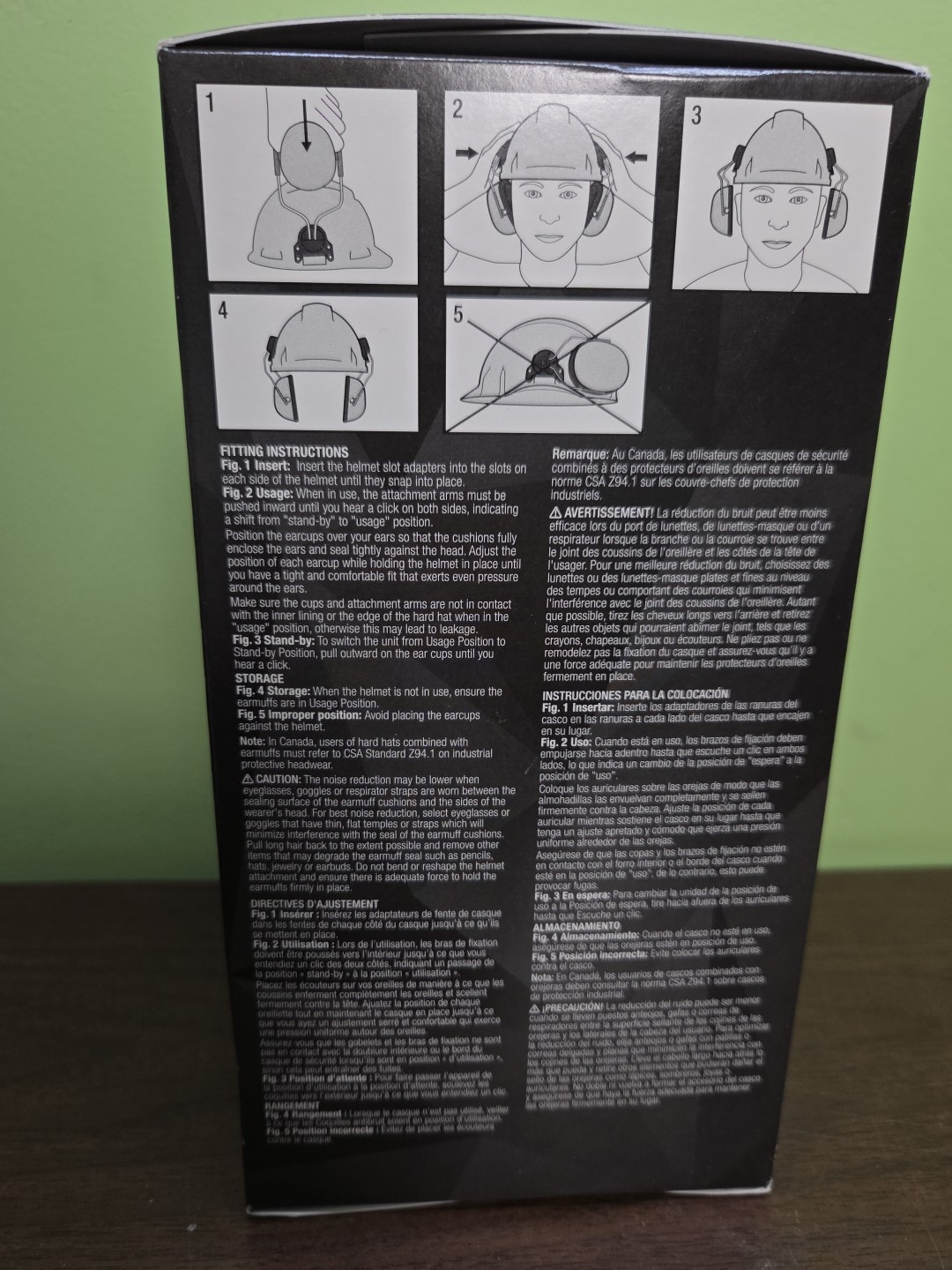 3M X1P3E Peltor Cap Mount Ear Muffs Hard Hat Attachment Noise Reduction NRR 21dB