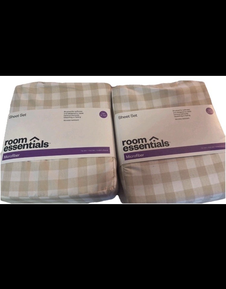 2 Room Essentials Microfiber Twin/XL Twin Sheet Set 3-piece NEW