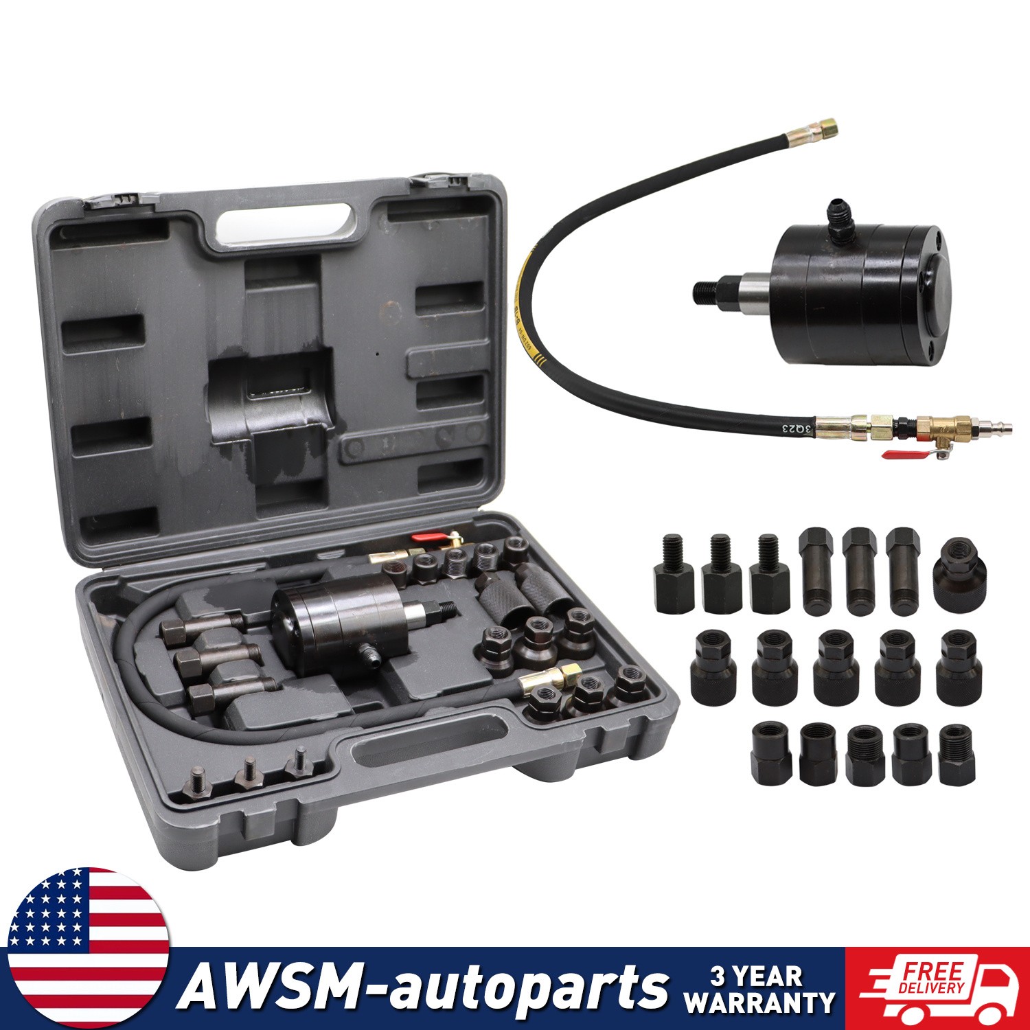 Air Vibration Injector Removal Extractor Remover Pneumatic Puller Tool Set New