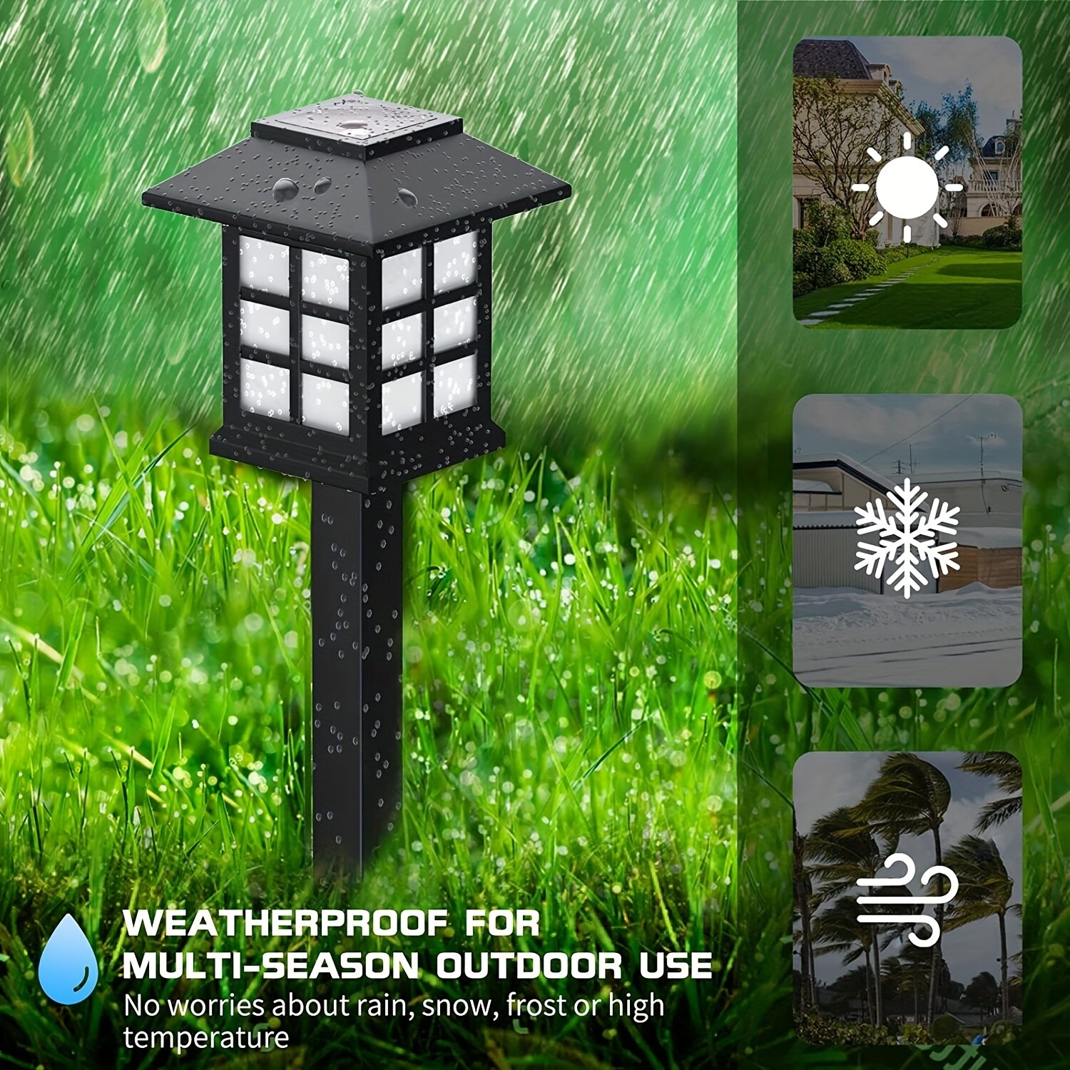 Solar Garden Lights Outdoor Waterproof Landscape LED Lights Pathway Yard