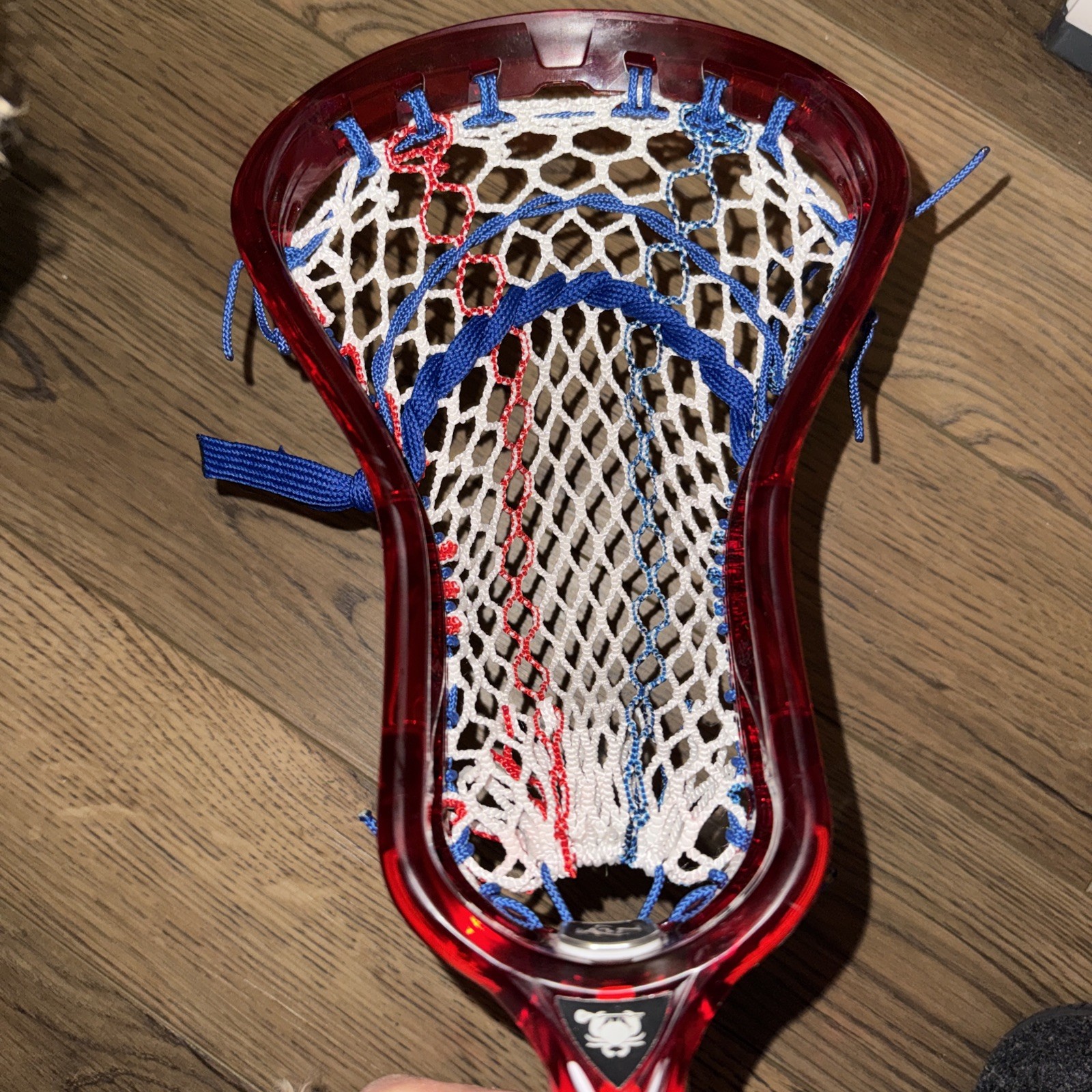 New ECD ION lacrosse stick head Ruby Red Mid Low Pocket hero 2 mesh.