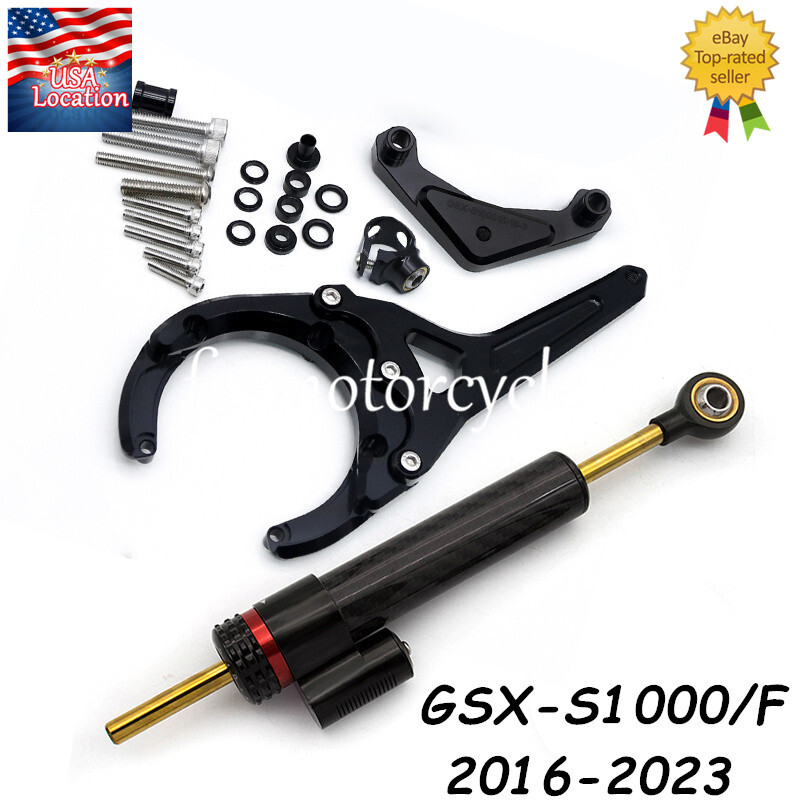 For Suzuki GSX-S1000 GSXS1000F 2016-2024 Carbon Steering Damper Bracket Mounting