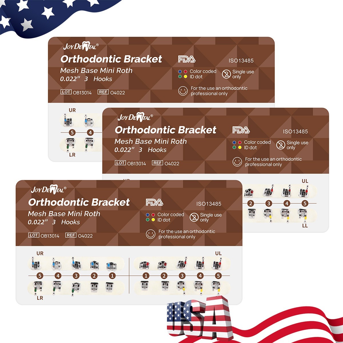 20pcs/pack Dental Orthodontic Brackets Braces Mesh Base Mini Roth 022 Hooks MIM