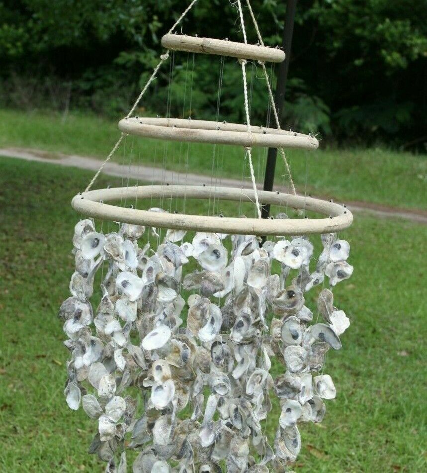 Oyster Bar Decor Oyster Shell Mobile Chandelier Hand-Crafted, Oyster Expo