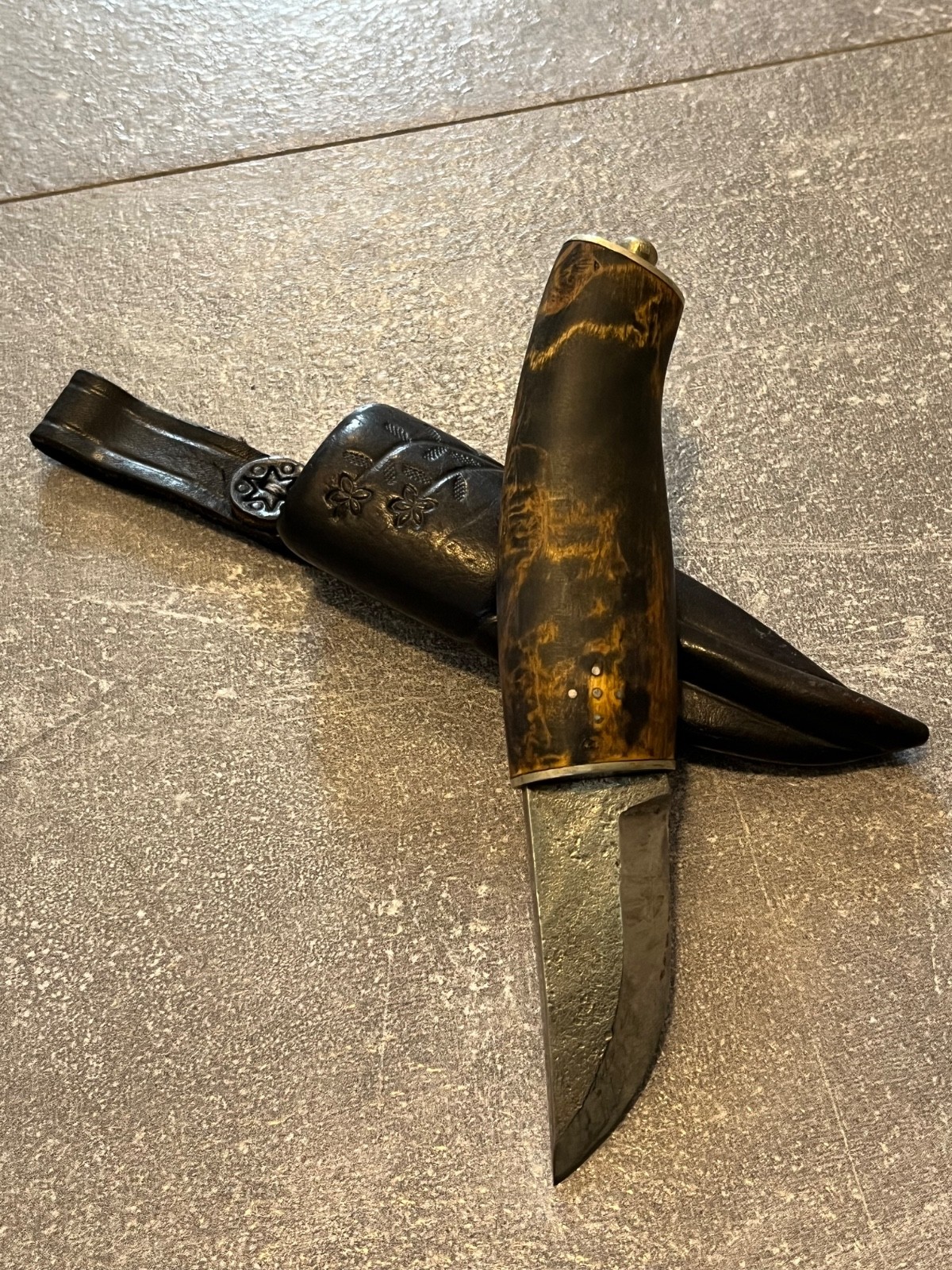 vintage swedish handmade knife puukko by BJ hunting fishing camping