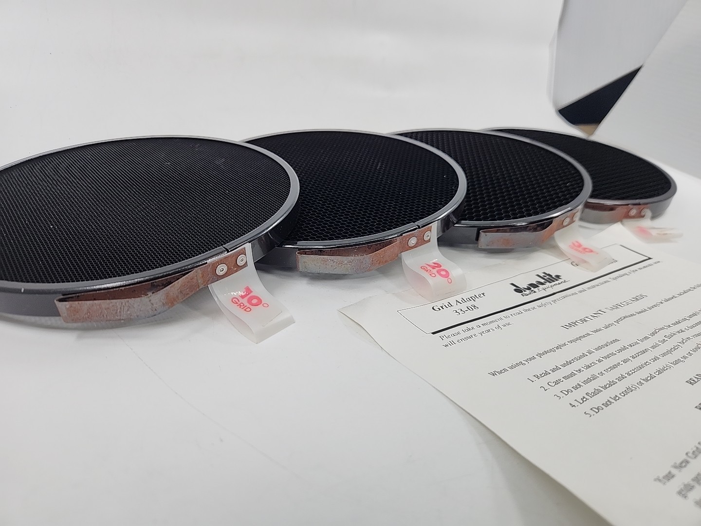 Dyna-Lite 33-07B Grid Spot Set 10° 20° 30° 40° for 33-08 & 40-GR7 7" Reflector