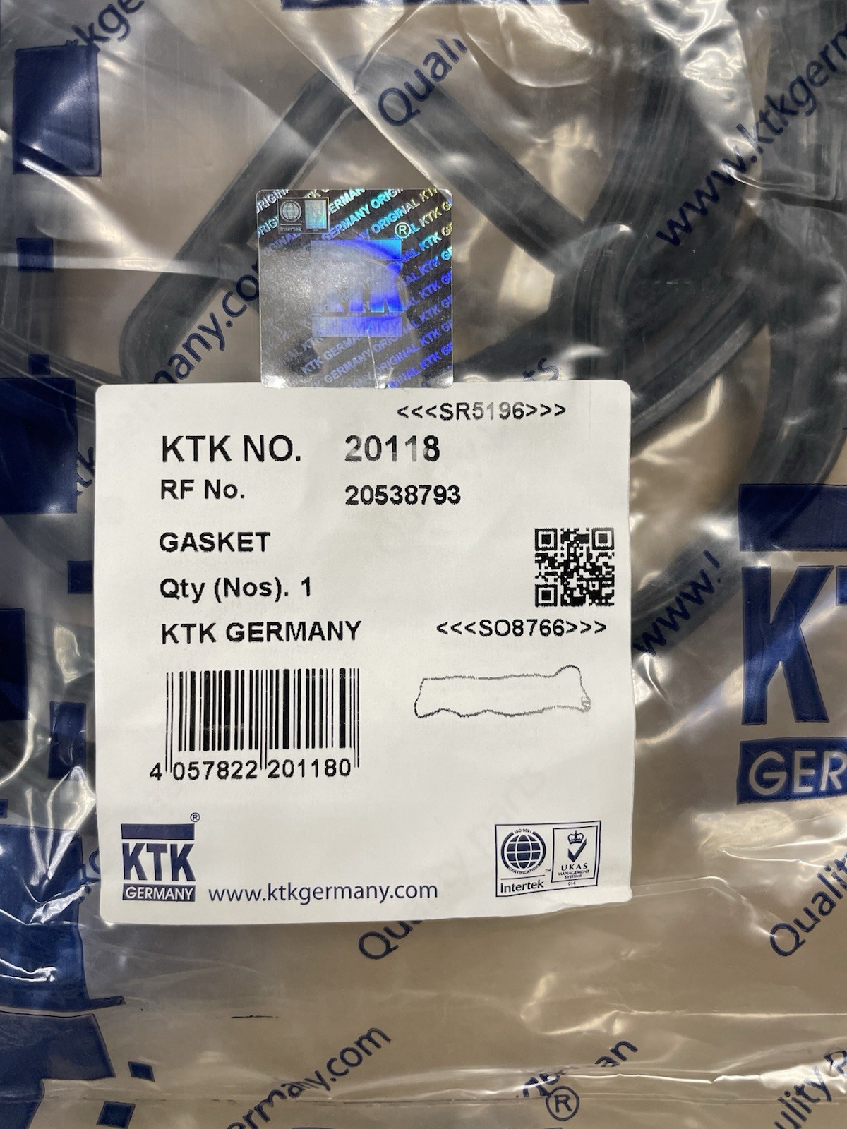 OEM VOLVO D13 Valve Cover Gasket 20538793 Replacement - KTK Germany