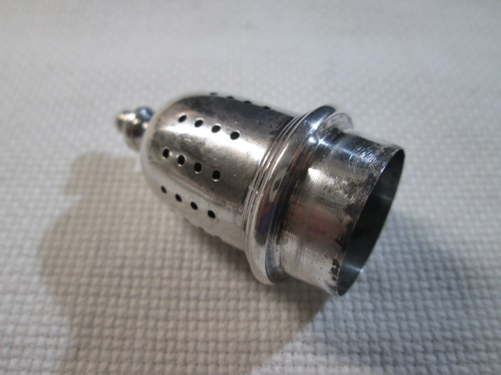 Antique Sterling RTH 136 Pedestal Salt and Pepper Shakers, Art Deco,30s,monogram