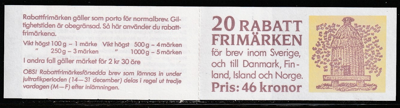 Sweden 1990 Sc # 1828a Apiculture Complete Booklet MNH