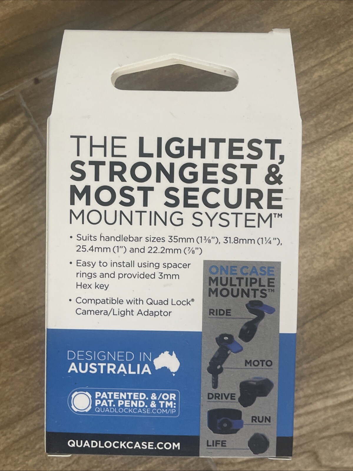 QUAD LOCK Out Front Mount (Mountain Bike, Road Bicycle) NEW IN BOX FREE SHIPPING