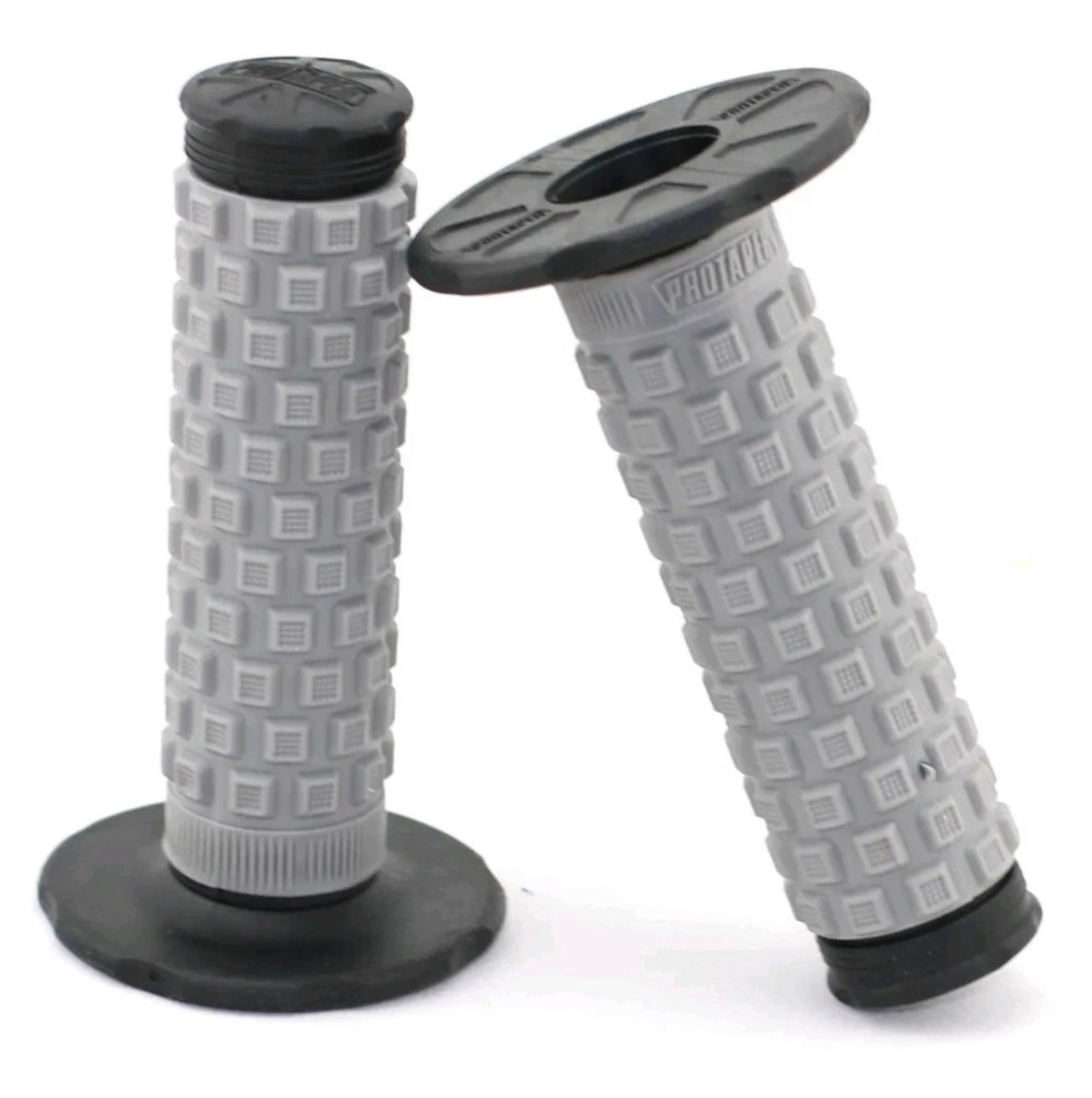 Gray Pro Taper Pillow Top Grips for Dirt Bike Motorcyclye Twist Throttle
