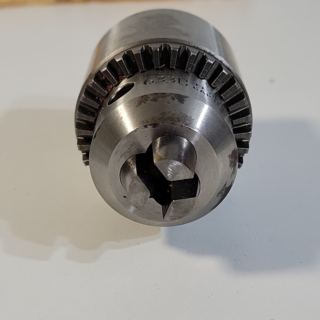 Vintage NOS Jacobs 633C 1/2" 33 Taper Drill Press Chuck Threaded Mount w/ Key