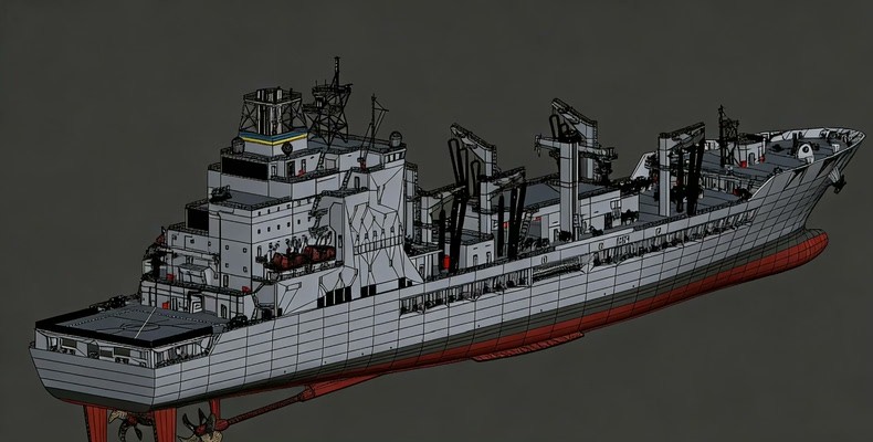 1/ 350/400/700 USNS John Lewis-class Replenishment Oiler Unpainted