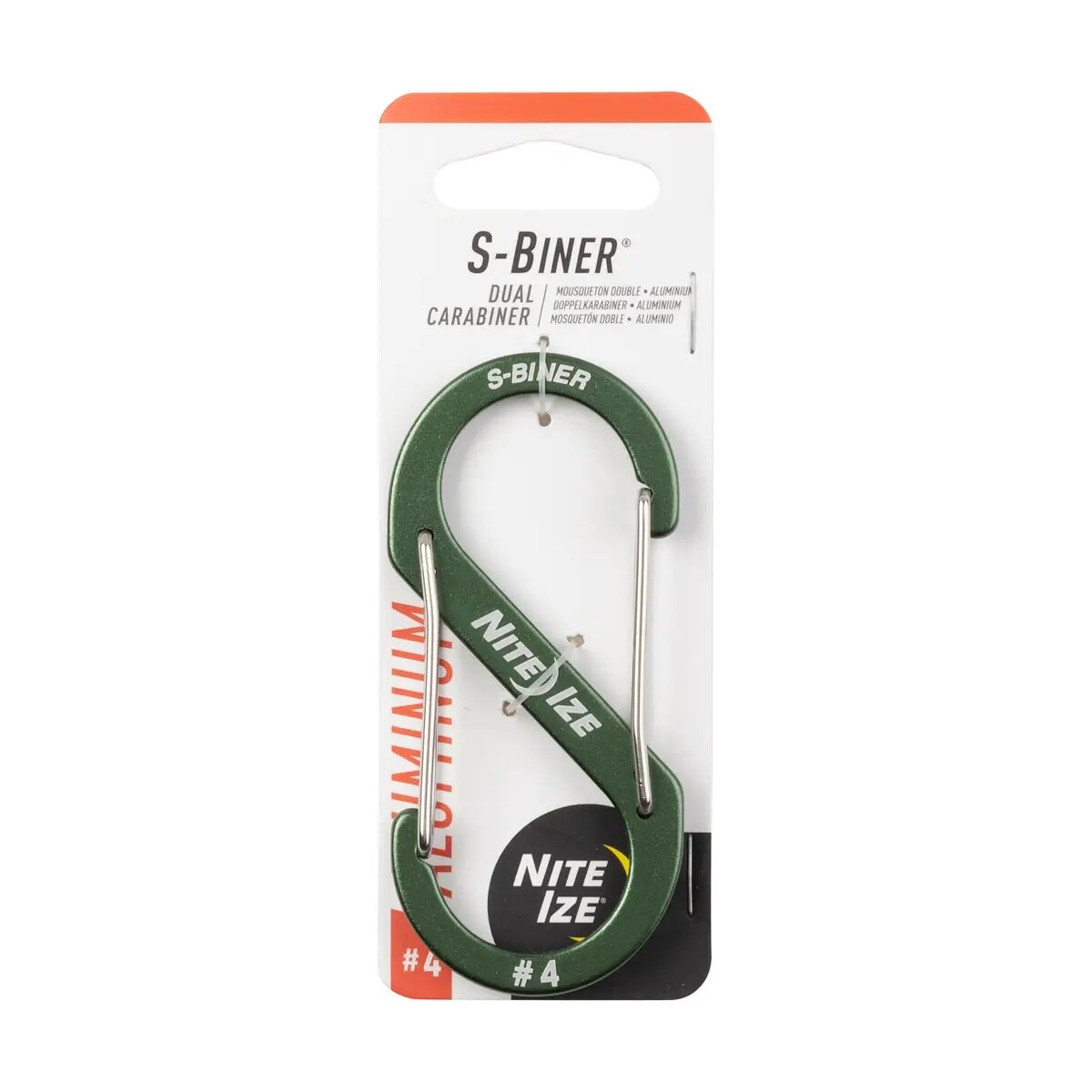 NITE IZE S-Biner #4, double Gated Carabiner Clip: 4 3/8"