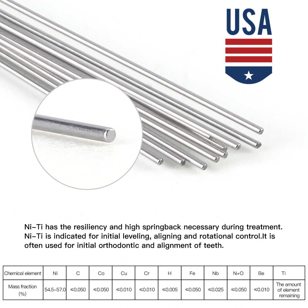 AZDENT Dental Orthodontic Brackets Mini Roth/MBT 022 Hooks 345/10Size Arch Wires