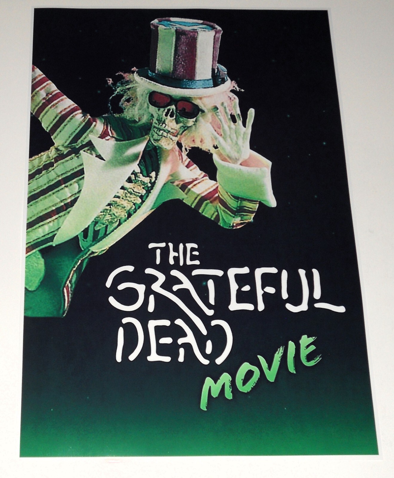 Grateful Dead Jerry Garcia / Bob Weir The Movie 1976 Skeleton Poster 19" x 13"
