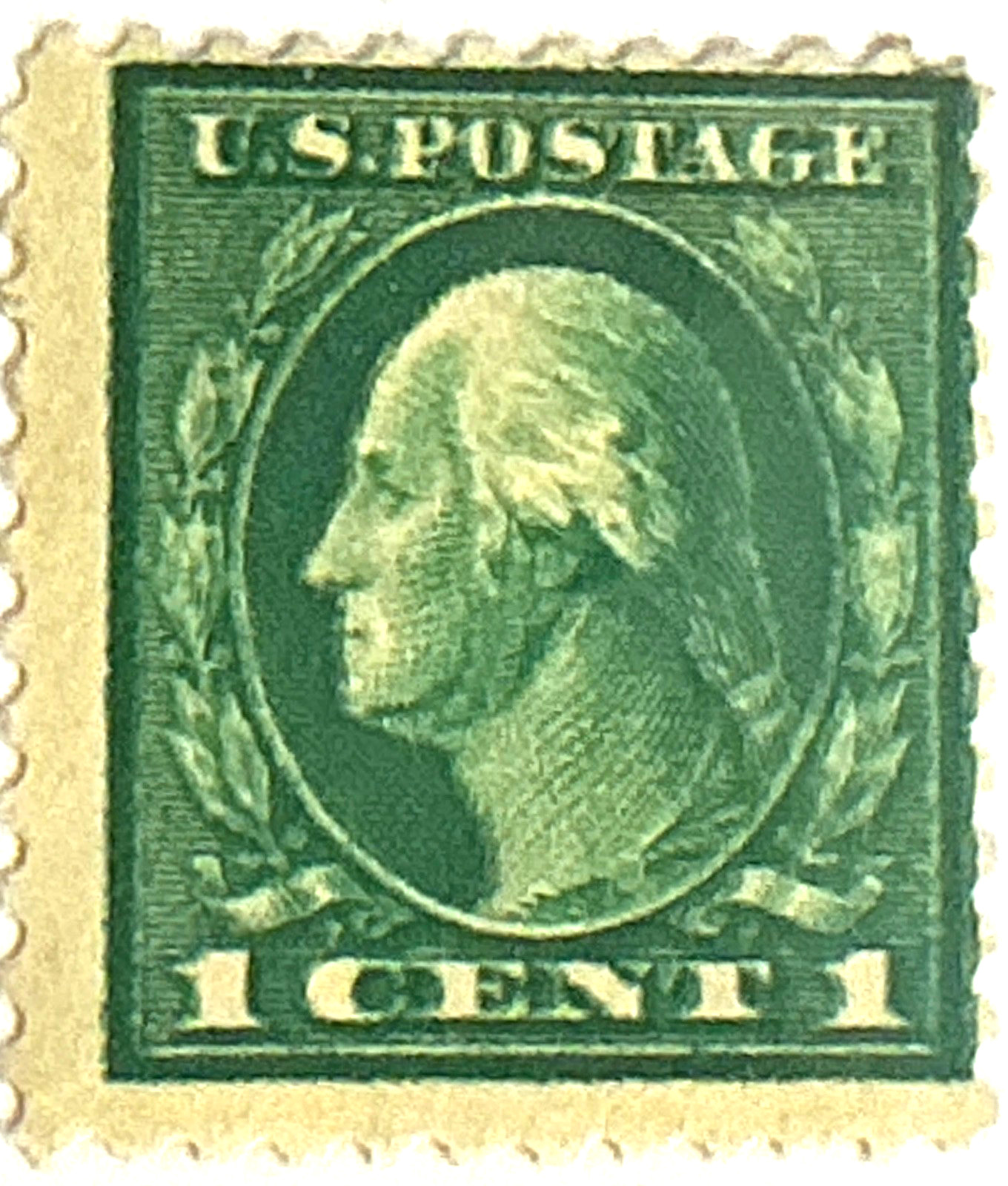 498a George Washington MH 1 c DOUBLE IMPRESSION ERROR 1917