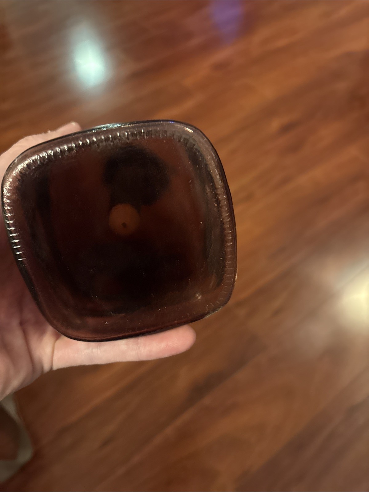 Vintage Purple Amethyst Glass Plant Mister Metal Pump