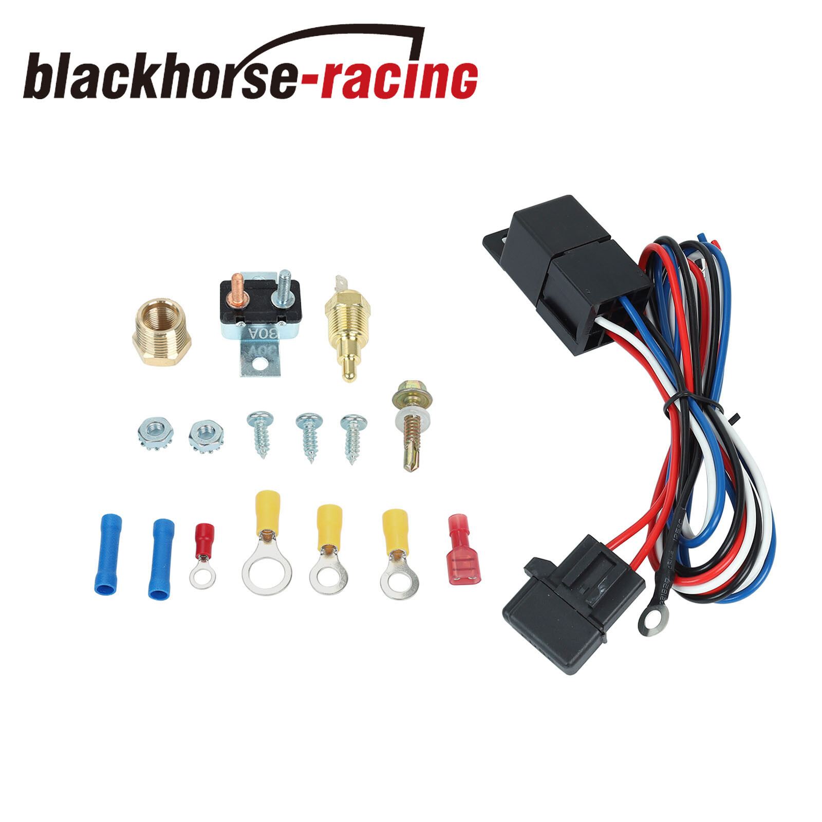 For 1963-1966 Chevy C/K C10/C20/C30 Pickup V8 3Row Radiator+16" Shroud Fan+Relay