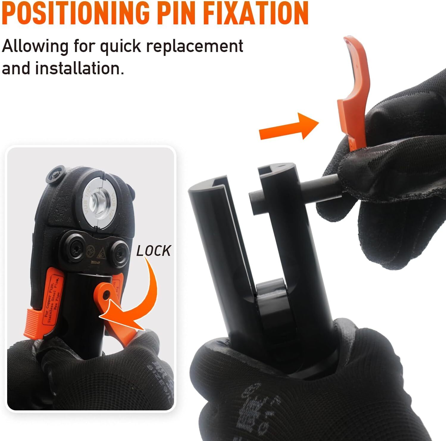 Copper Press Tool PEX Crimping Tool with 1/2", 3/4", 1" Dies for Copper Pipe