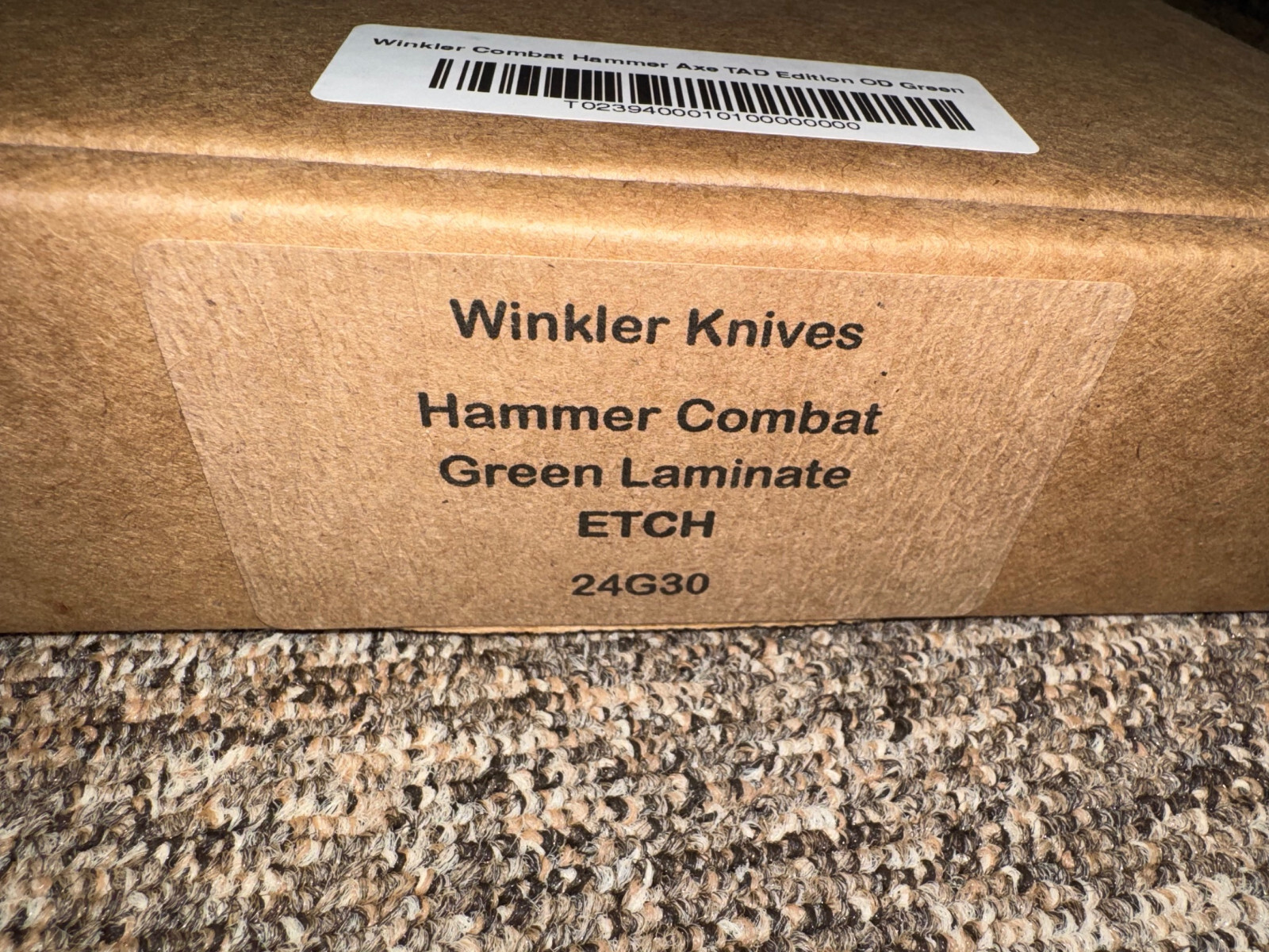 RARE Winkler Combat Hammer Axe TAD Edition OD Green