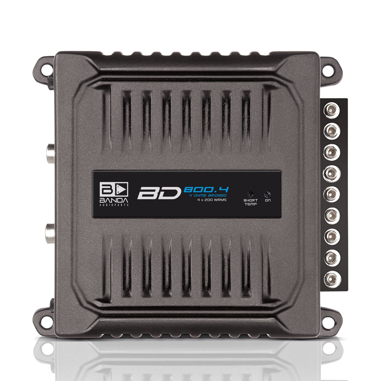 Banda 800 Watt 2-Ohm 4-Ch Pocket Series Compact Brazilian Amplifier BD-800.4-2