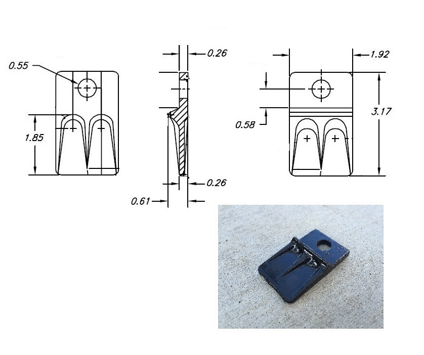 Befco 501-540B Post Hole Digger Auger Blade Replacement Part, New