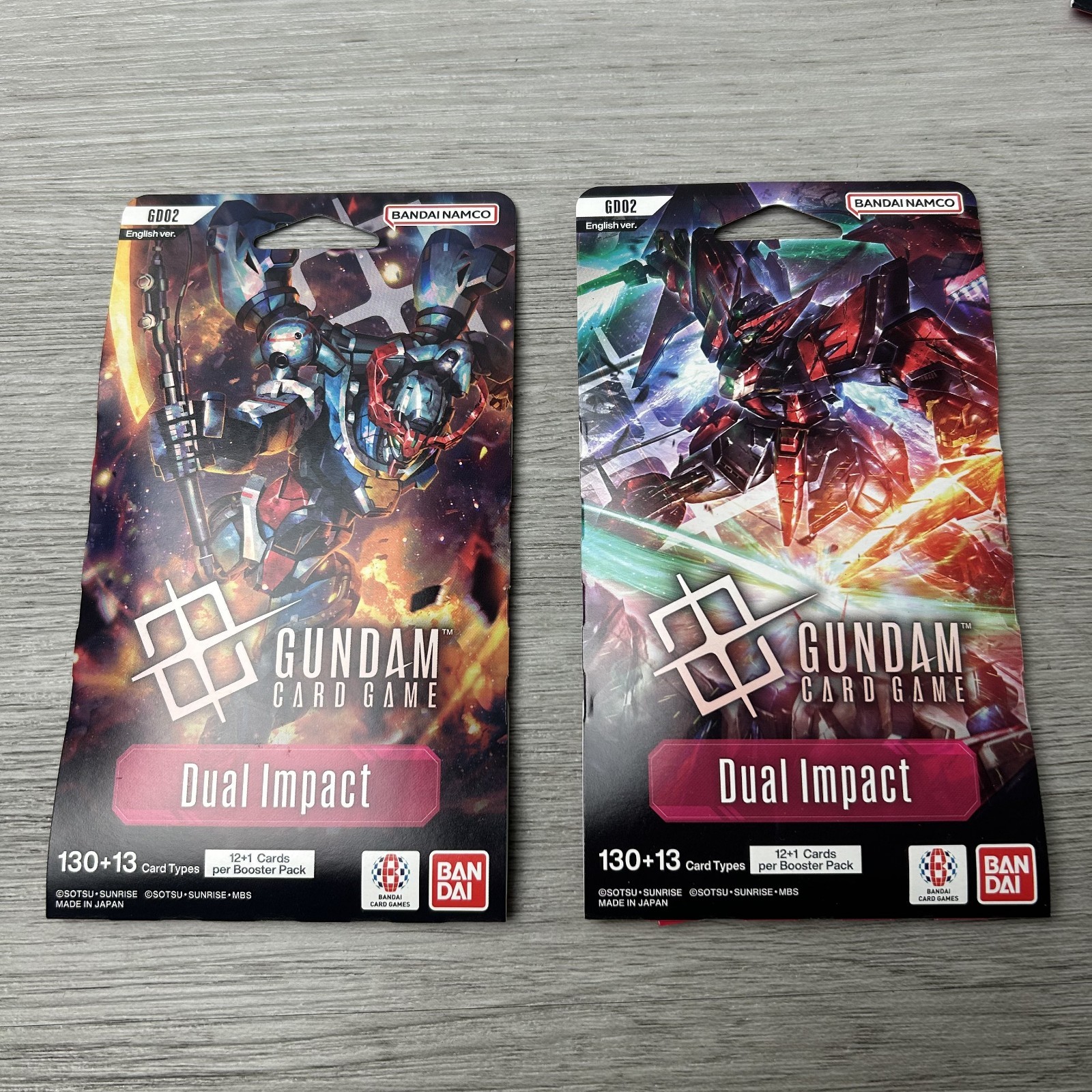 GUNDAM CARD GAME Dual Impact Sleeved Booster Packs Lot of 24 Sealed GD02 English