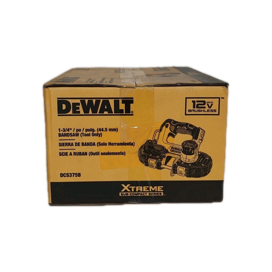 DEWALT DCS375B 12 Volt MAX 1-3/4" Brushless 12V Cordless Bandsaw (TOOL ONLY) NEW