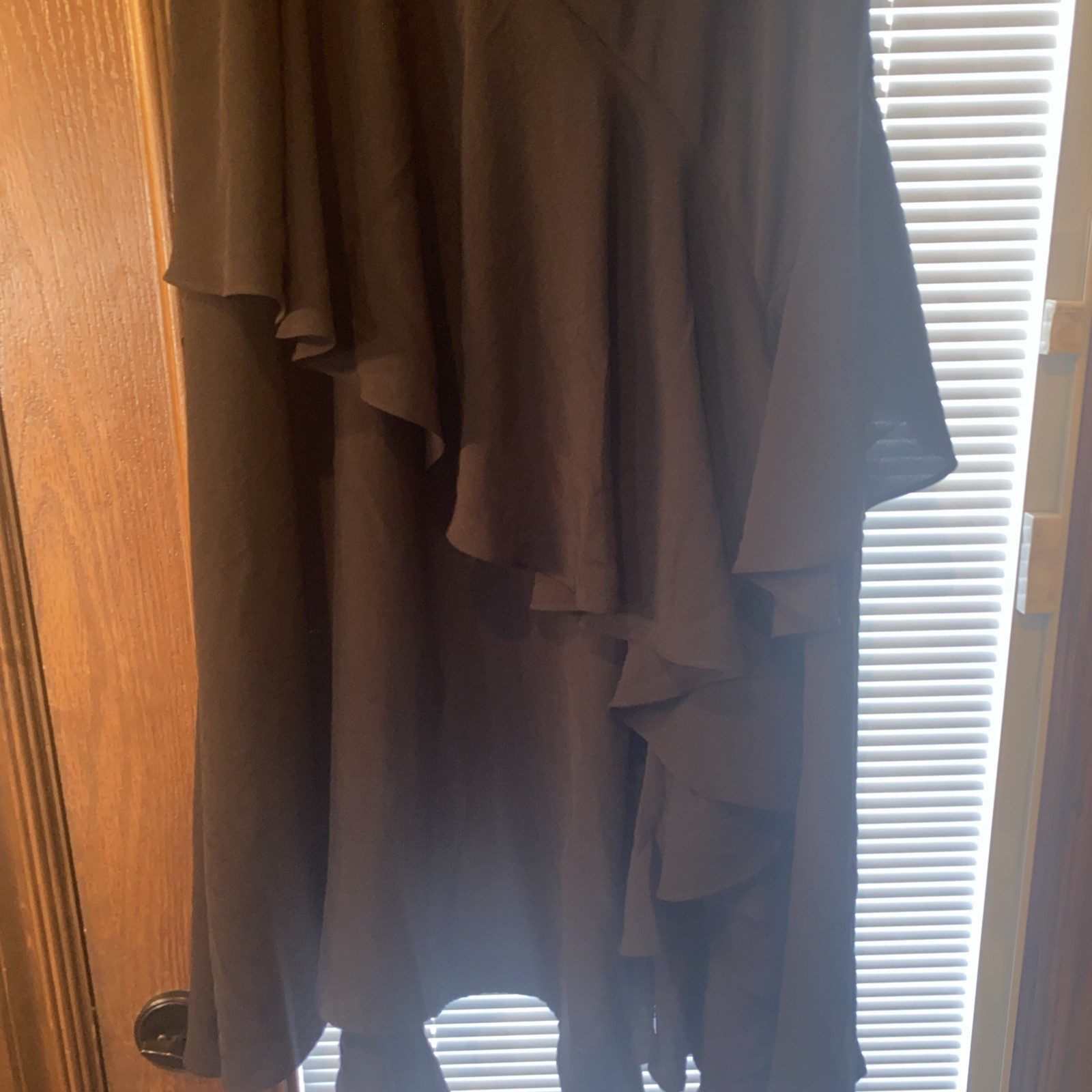 Zara Maxi Skirt Size L Black Gypsy Style Cascading Ruffles