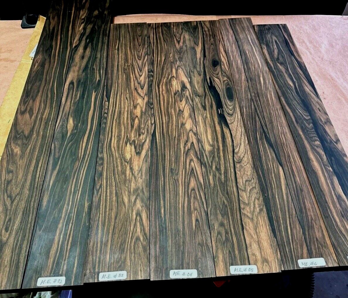 MUN EBONY ELECTRIC GUITAR NECKS, EXHIBITION GRADE