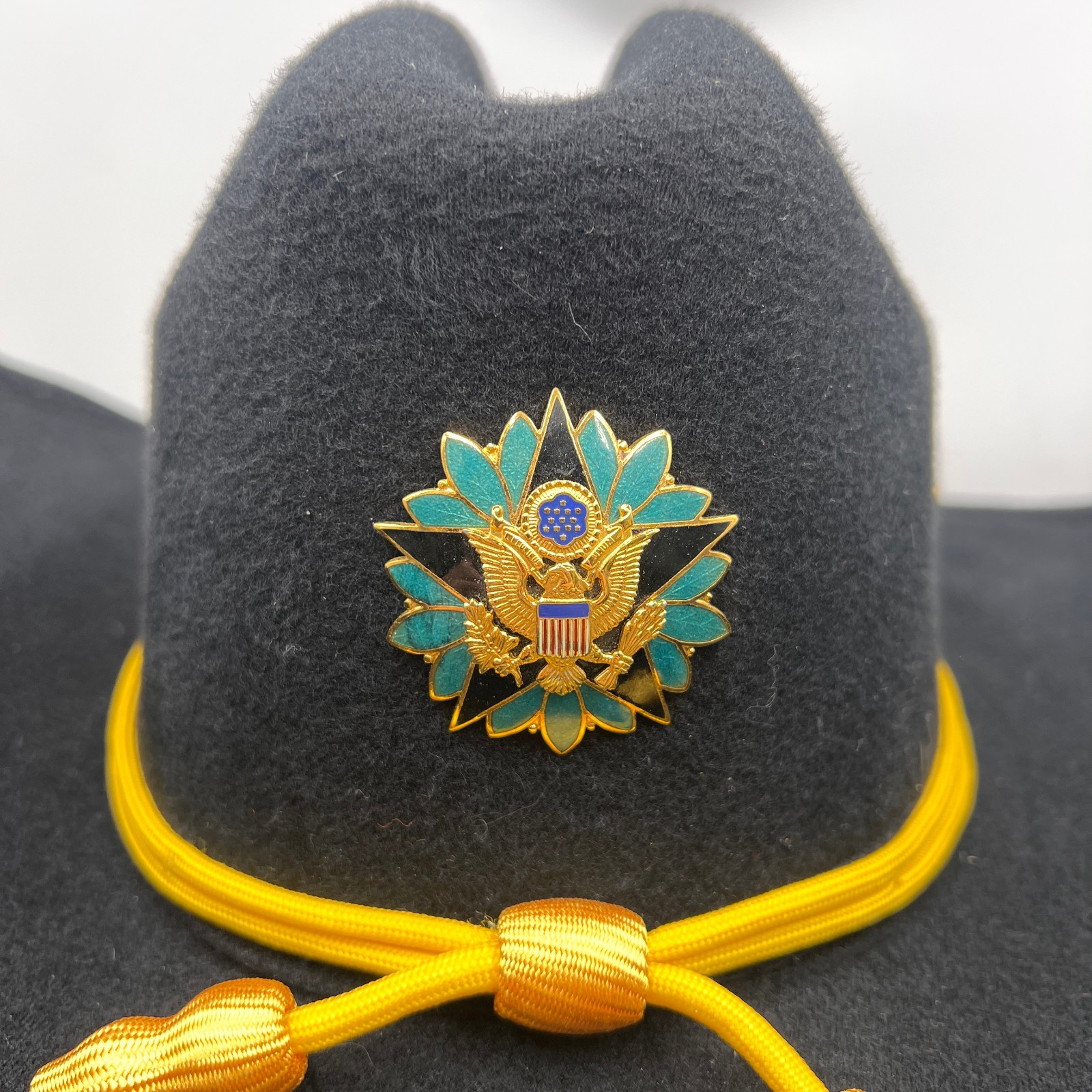 UNION US CAVALRY Civil War OFFICERS SLOUCH HAT YELLOW CORD Army General Staff SM