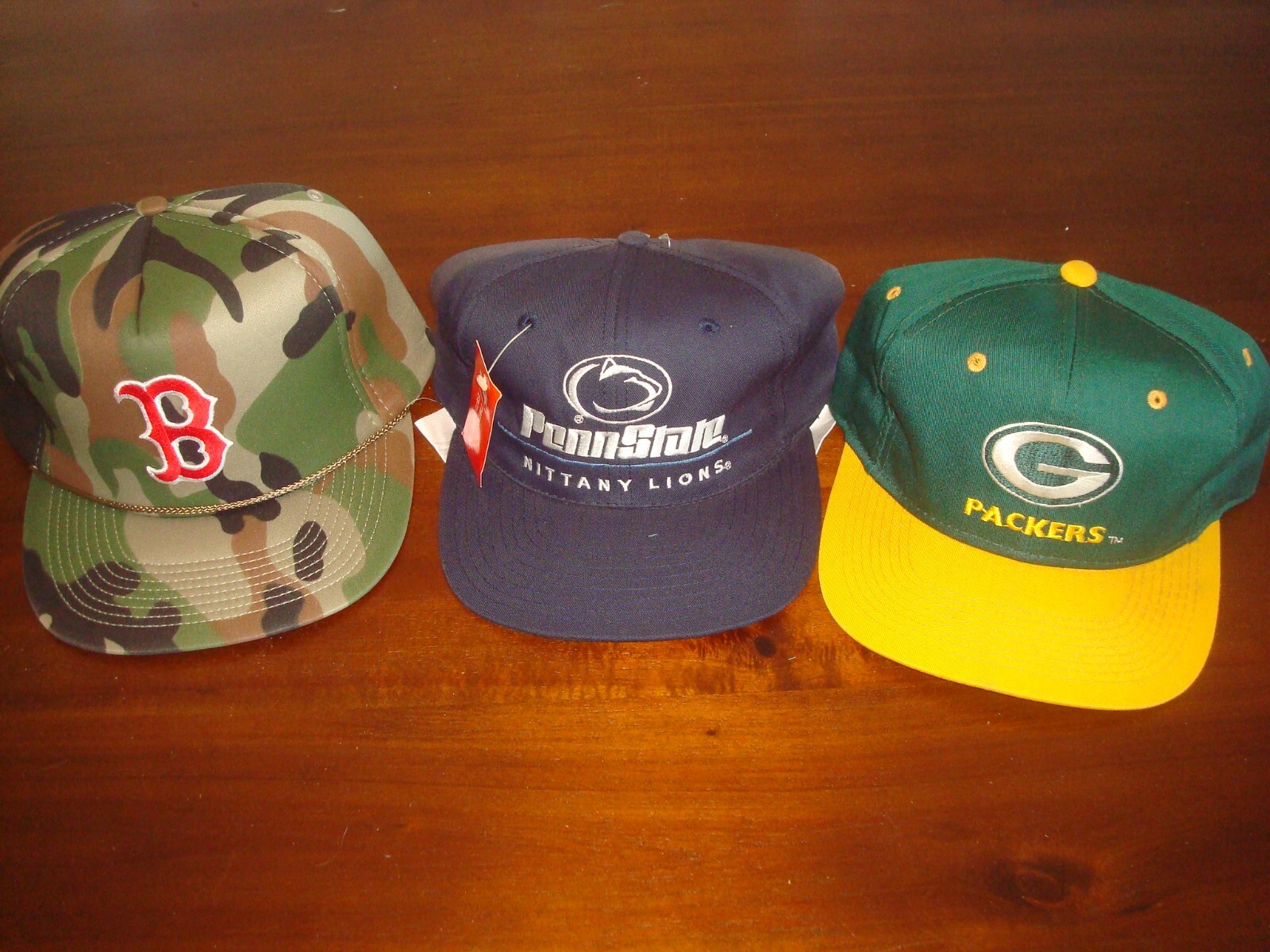 3PCT LOT PACKERS PENN STATE SPLIT BAR LOGO7    90S SNAPBACK  HAT CAP VINTAGE EE3