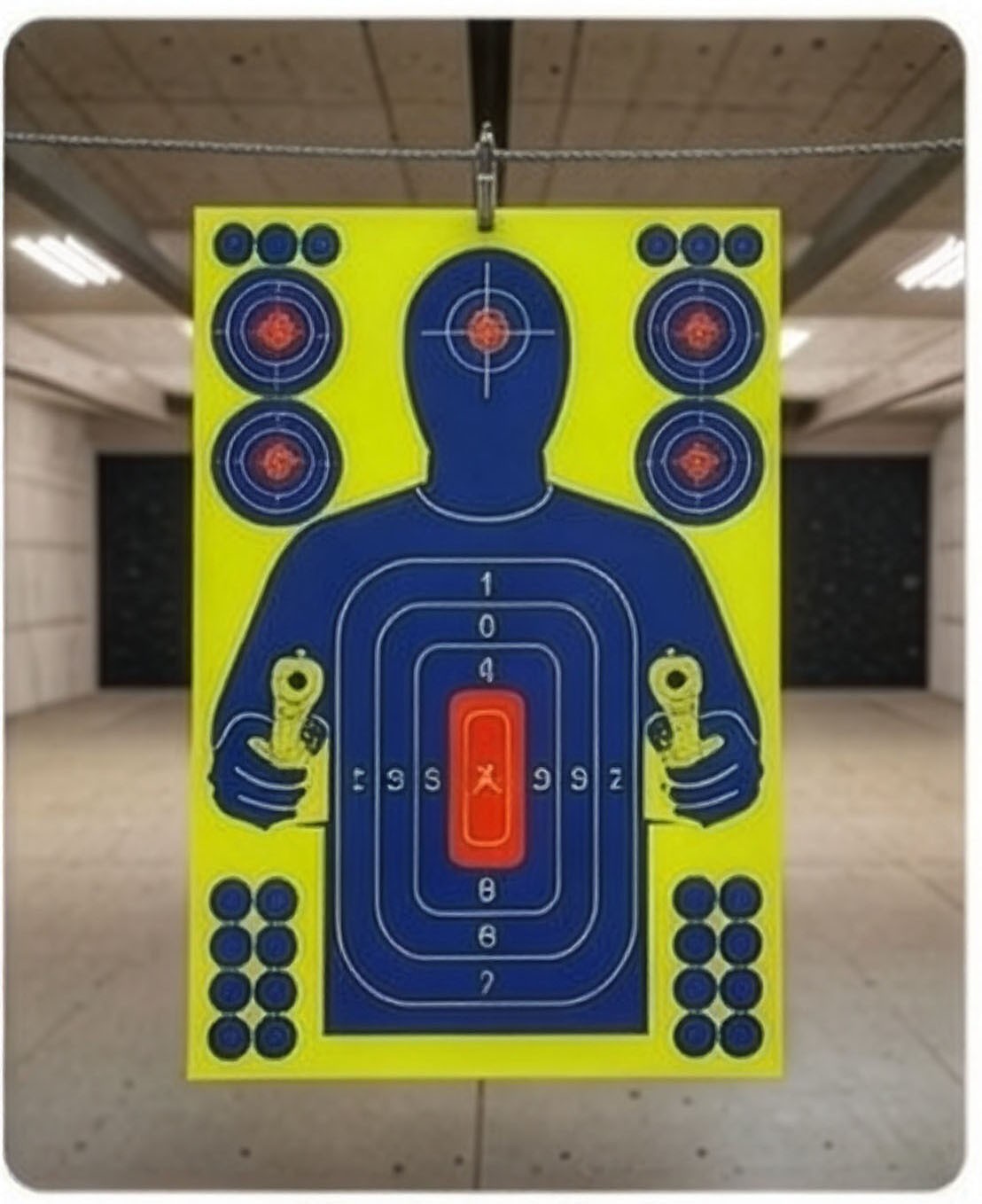 Reactive Splatter Shooting/Range Targets Burst - 12'' x 18'' - 6 Bullseye Areas