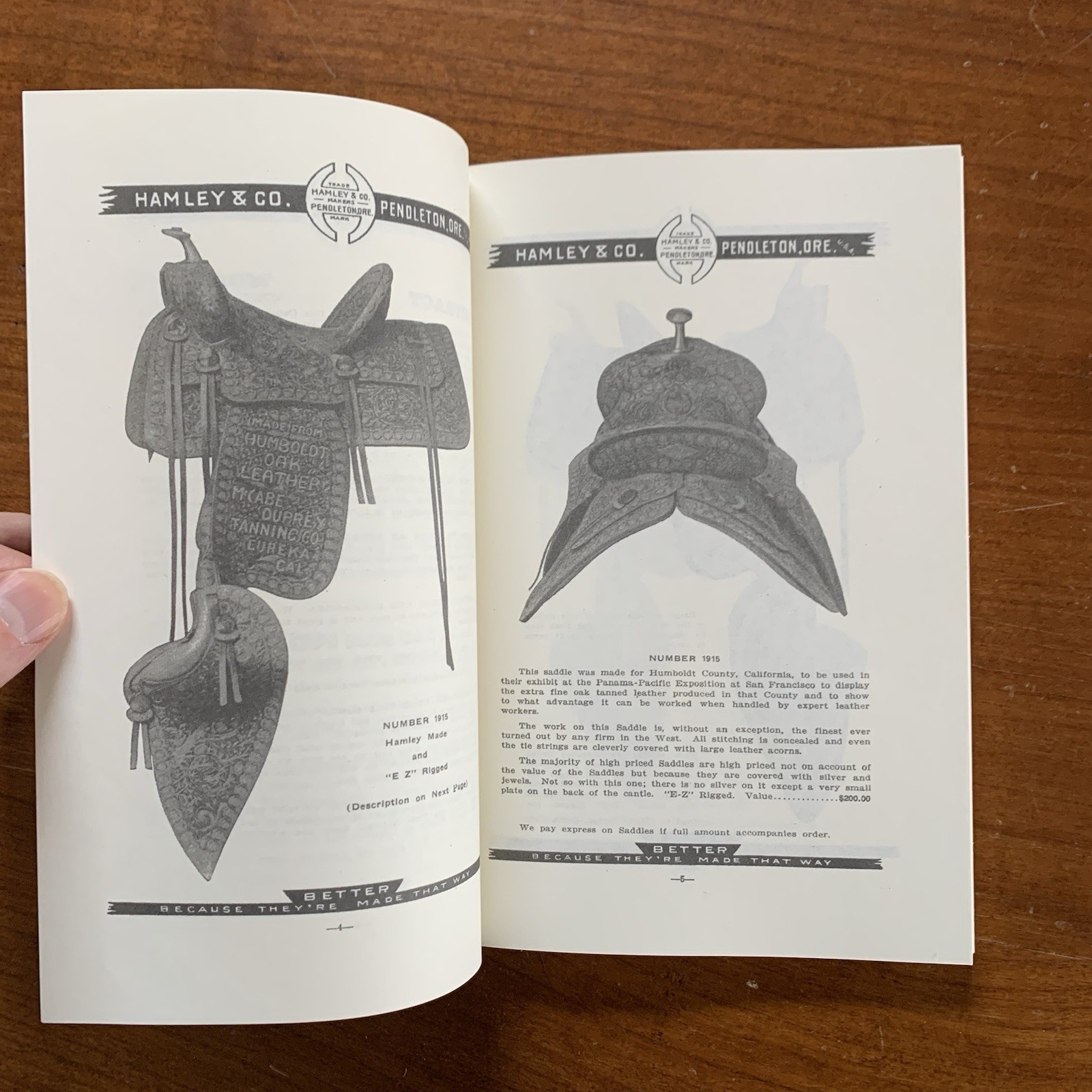 1915 Hamley Saddles Catalog No. 10 / Facsimile