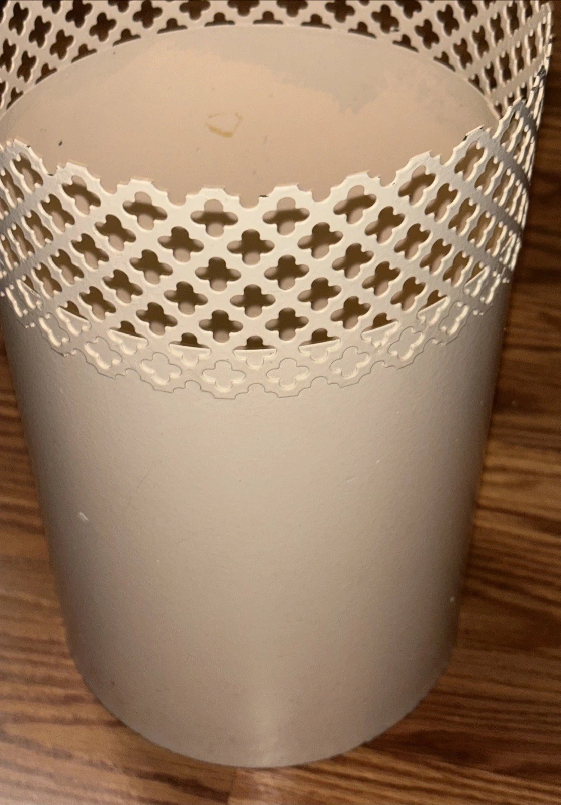 Vintage MCM Art Deco Metal Trash Can Made 1940’s -1960’s- GSN In Missouri RARE