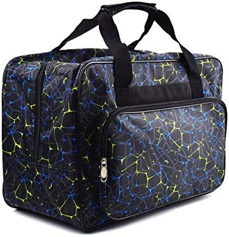 TLBTEK Black Sewing Machine Carrying Case,Universal Canvas Carry Tote Bag