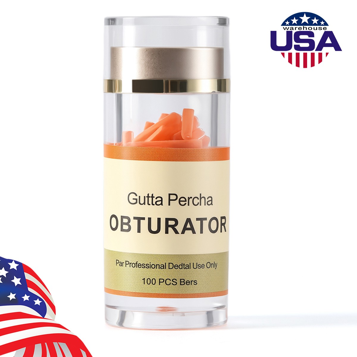 100Pcs Dental Endodontic Gutta Percha Pellets Bar for Obturation System Pen/Gun