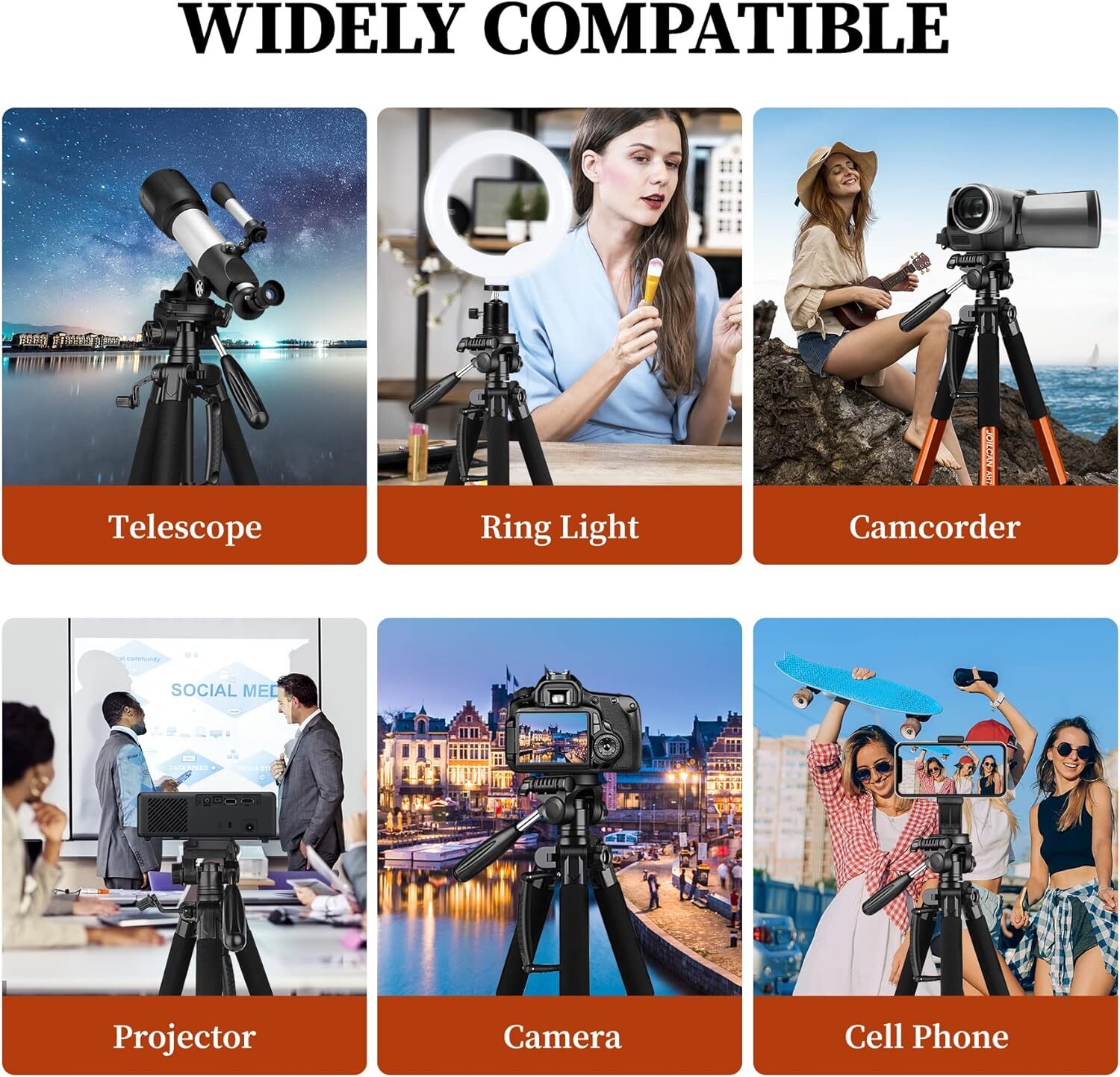 74" Tripod Camera Tripods Stand Heavy Duty Portable Laser Level Spotting Scope