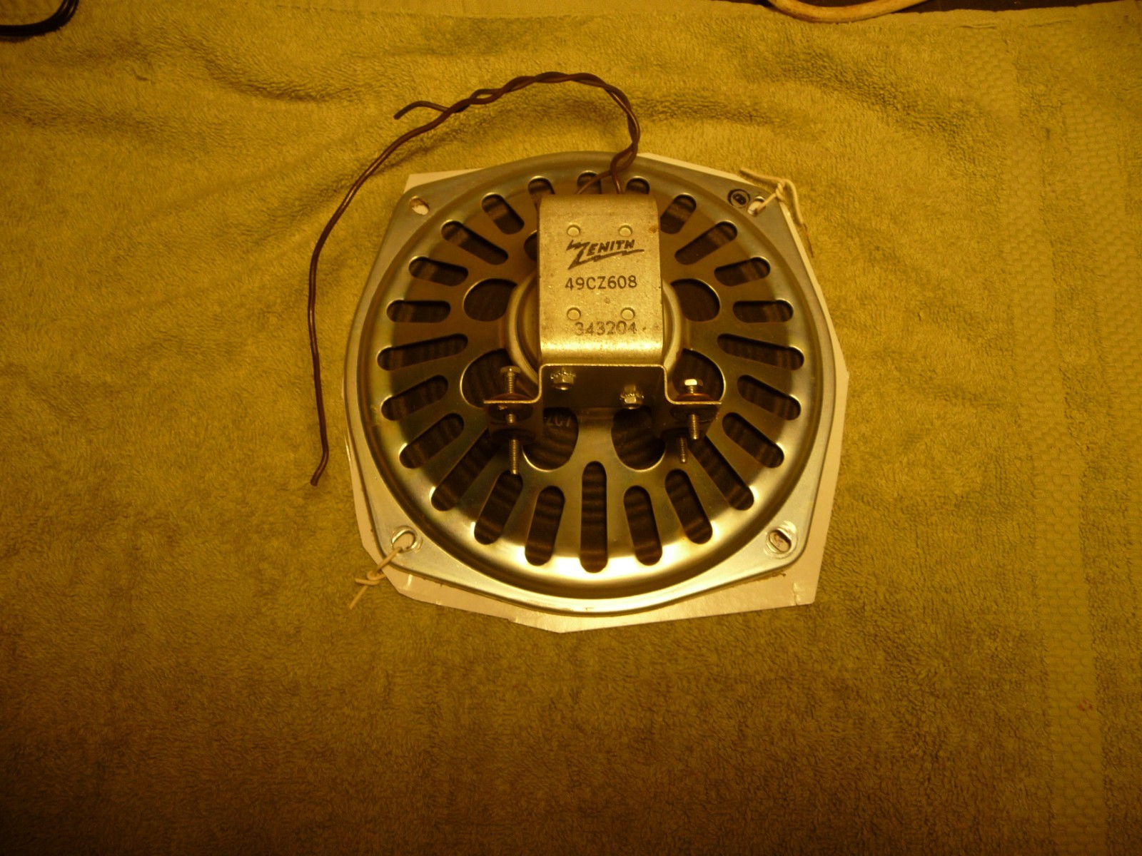 Vintage Original Zenith H725 7 1/2 inch radio speaker