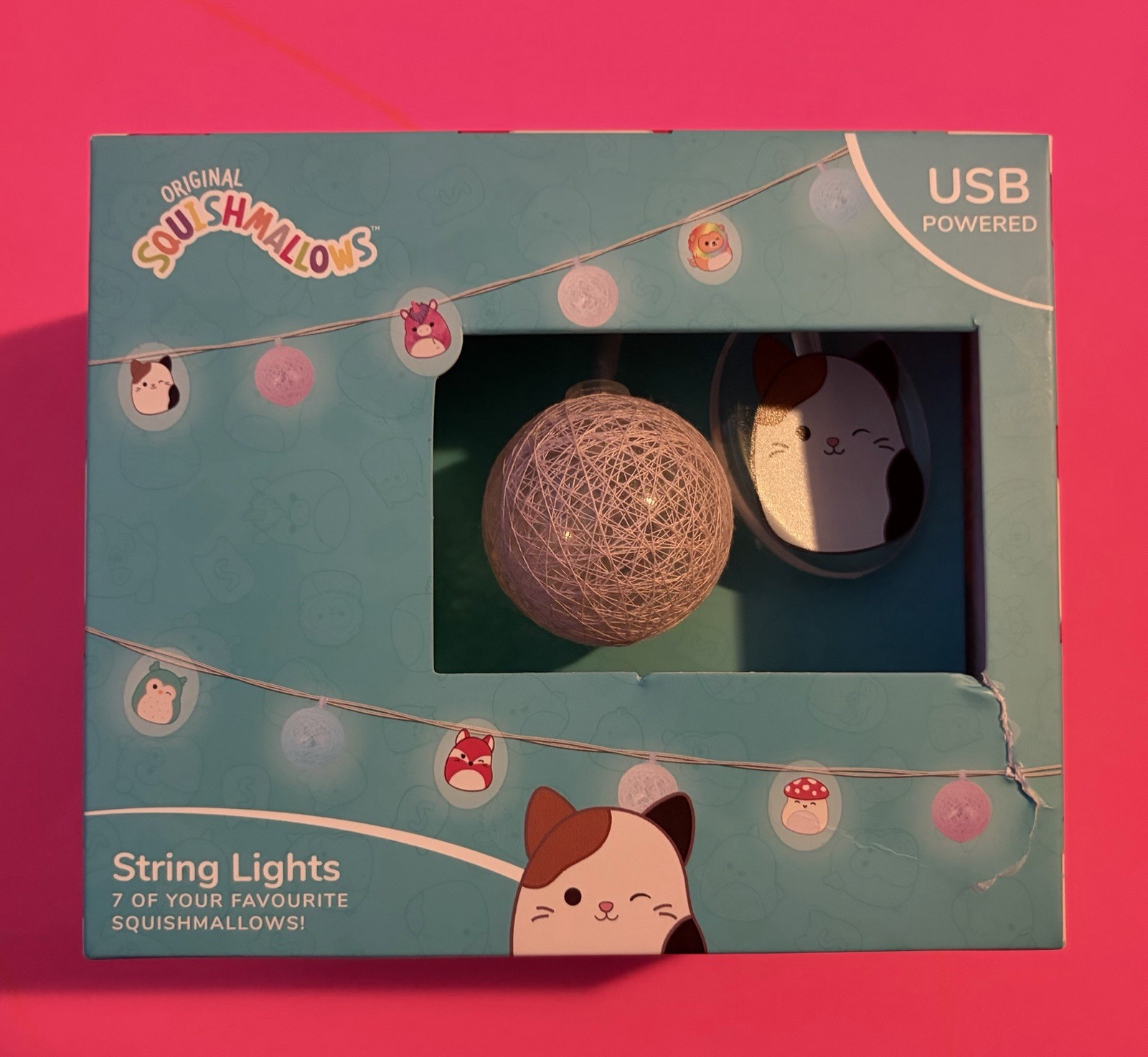 Fizz Creations Squishmallows String Lights   Officially Licensed   USB Powered