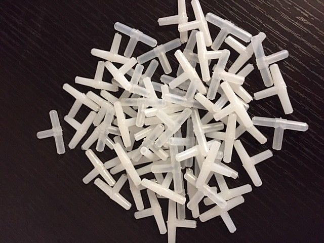 50x Clear 3 Way Air Line Aquarium T Valves Tubing Connectors.