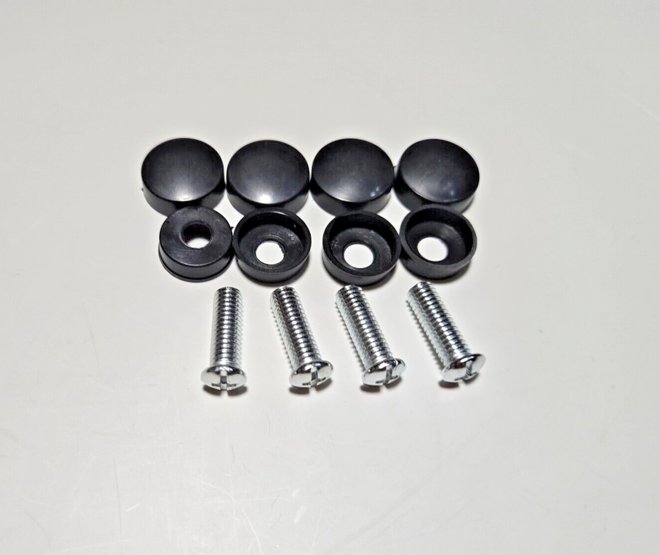 2 pcs Black License Plate Frame for 3D -Audi- Rings Logo