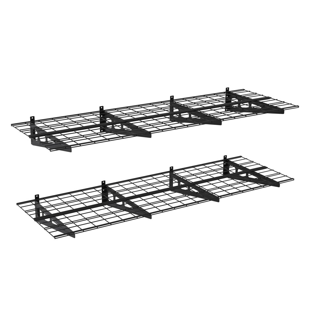 WORKPRO 2PCS 2x6FT Garage Wall Shelving 72"*24" Heavy Duty Wall Mounted Shelving