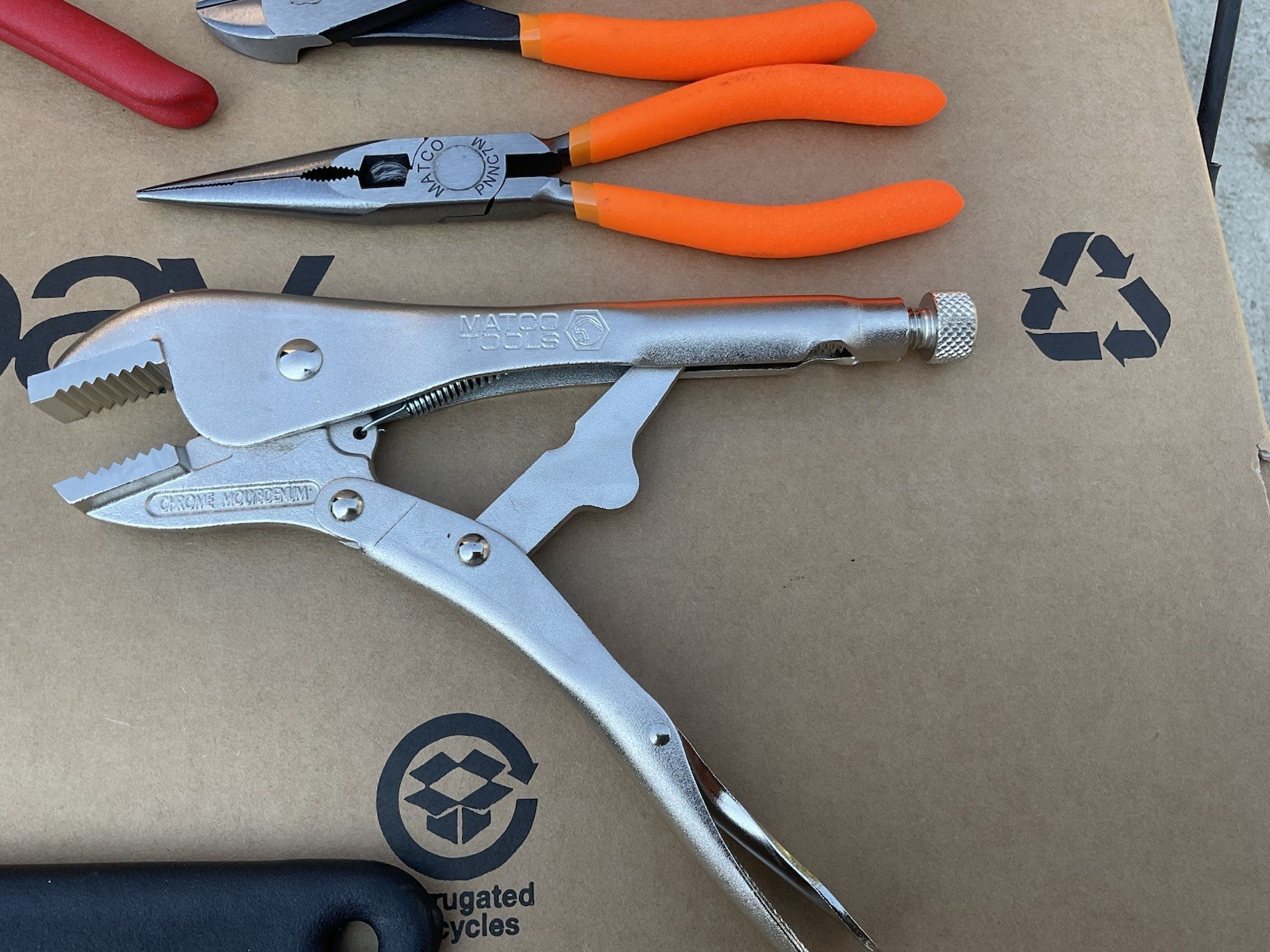 Matco Tool Lot. Pliers, Lock Pliers, Hammer, Adjustable Wrench Etc 12pc Like New