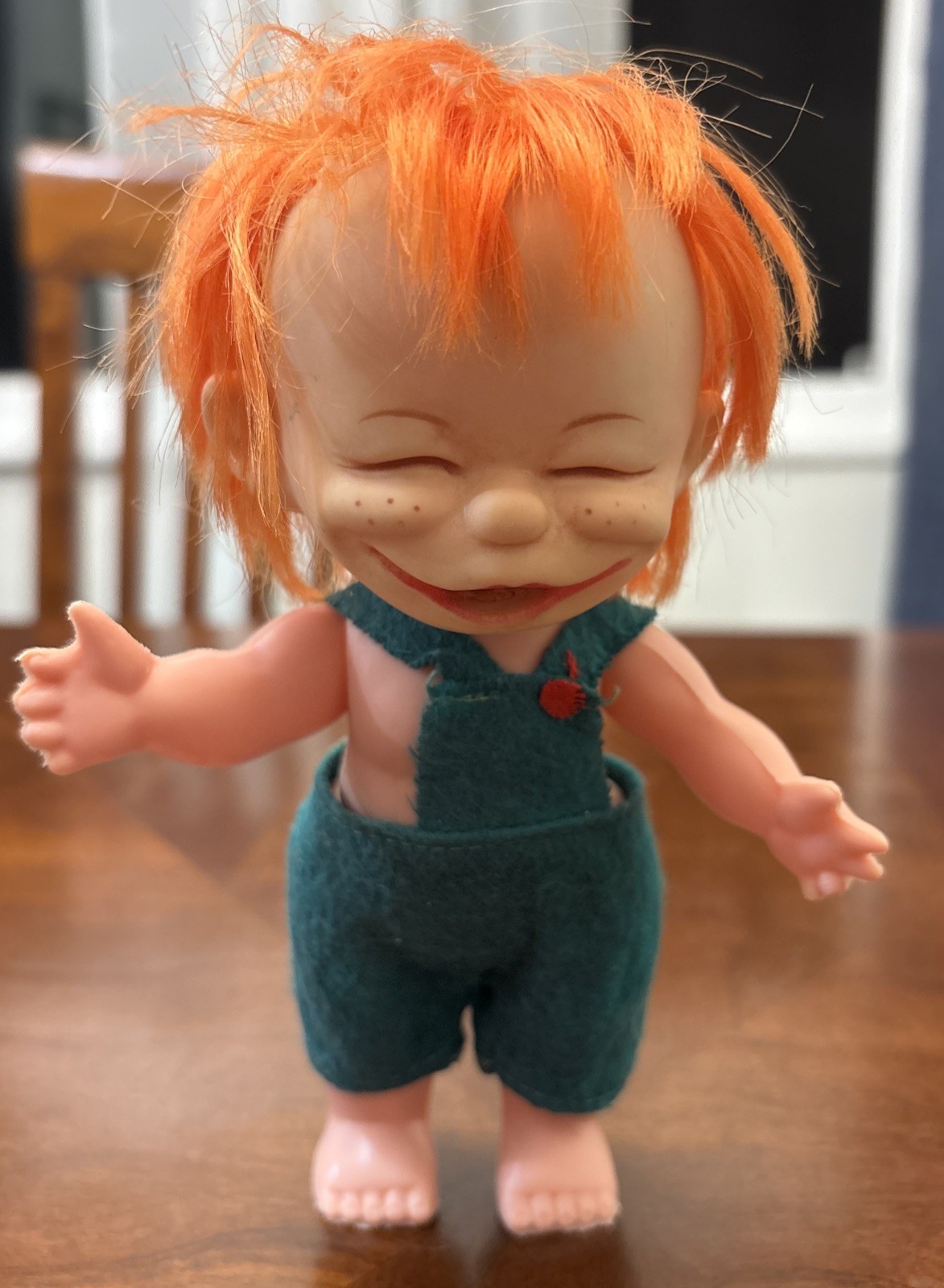 Vintage 1960s Brat Doll Toy Redhead Ginger 7” Figure Creepy Ugly Naughty