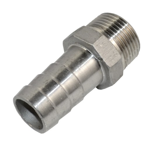 1" NPT Thread to 3/4"Barb Hose Tail End Pipe Fitting Connector Stainless Steel